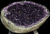 Amazing Amethyst Geode Display On Stand - Spectacular #50981-3